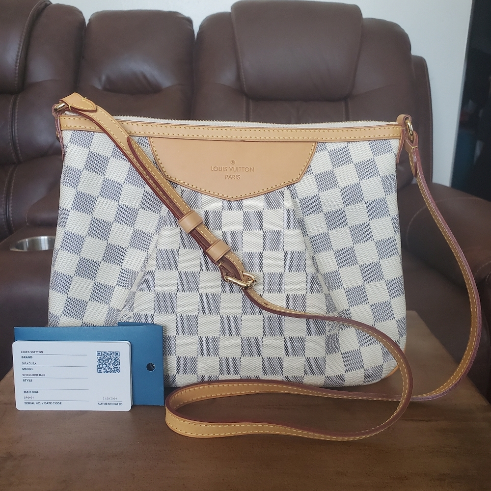 Authentic Louis Vuitton Siracusa PM Shoulder Crossbody Handbag EUC